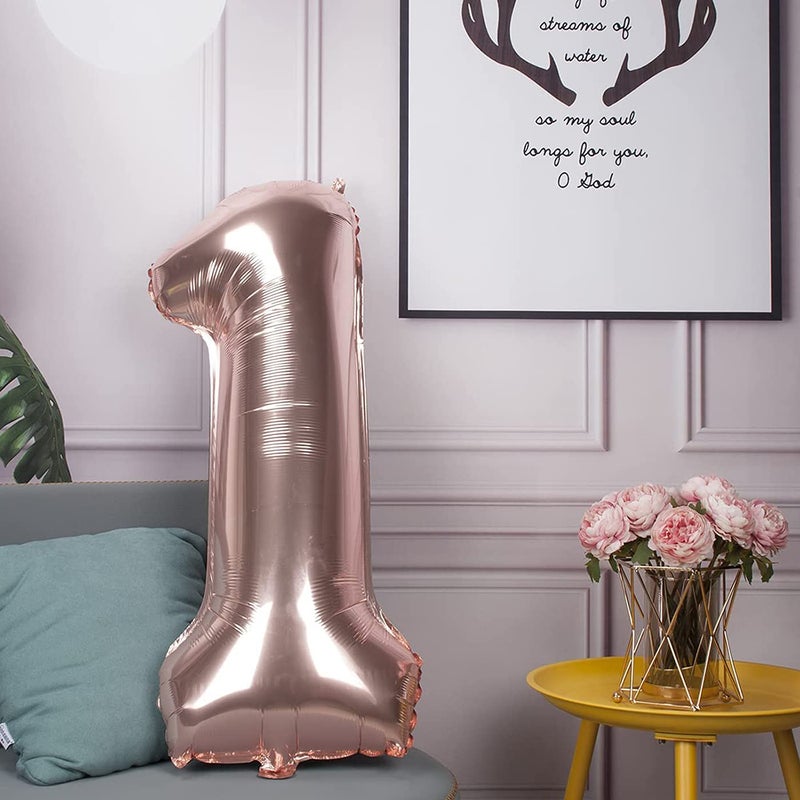 Jonhamwelbor 16 Balloon Numbers Rose Gold Big Giant Jumbo Number 16 Foil Mylar Balloons for Sweet 16th Birthday Party Supplies 16 Anniversary Events Decorations - Image 3